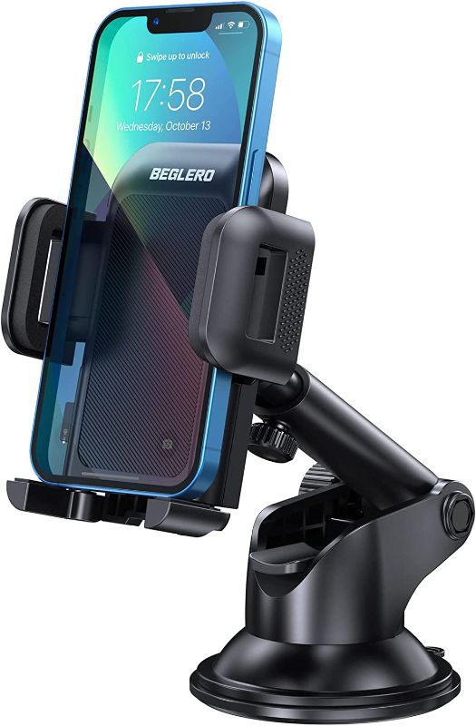 Photo 1 of Phone Mount for Car, Universal Car Phone Holder Mount with Hands-Free Strength Suction Cup Long Arm Dashboard Windshield Phone Mount Compatible with iPhone 13 12 11 Pro Max, Galaxy Note and More