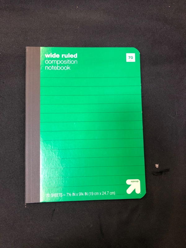 Photo 2 of Wide Ruled Green Hard Cover Composition Notebook - Up & Up- 24 pack