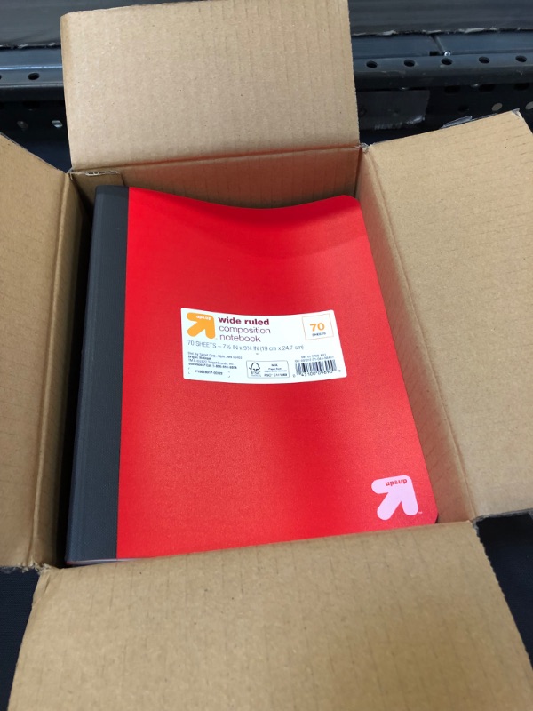 Photo 2 of Wide Ruled Red Flexible Cover Composition Notebook - up & up- 19 pack
