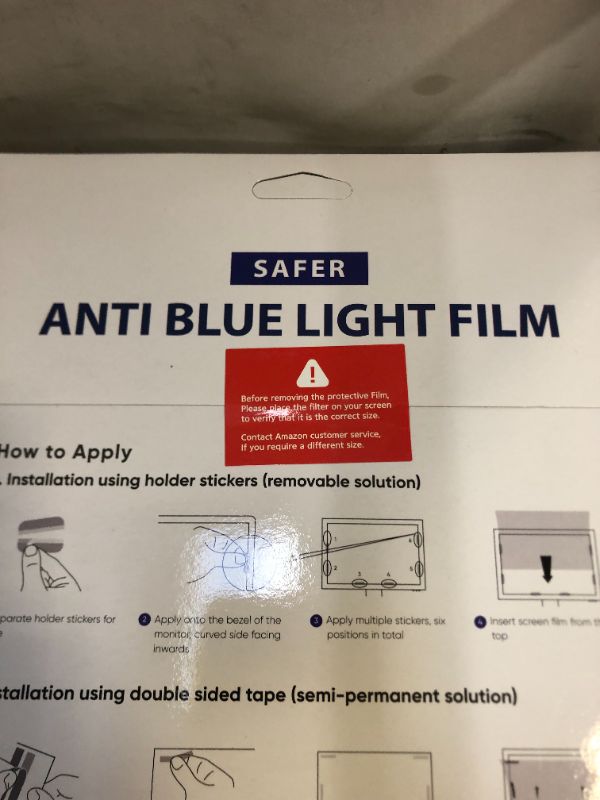 Photo 4 of 14"w (310x175) Blue Light Blocking Screen Film Type for Laptop Screen Protector/Filter Anti Glare Anti Blue Light Bubble Free Touch-Screen
(factory sealed)