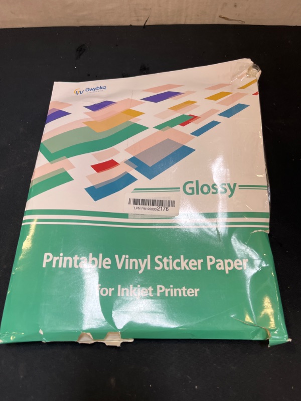 Photo 2 of Sticker Paper Printable Vinyl for Inkjet Printer, 50 Sheets Glossy White Waterproof Labels
