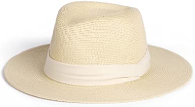 Photo 1 of Womens Mens Wide Brim Straw Panama Hat Fedora Summer Beach Sun Hat UPF Straw Hat for Women
DENTED 