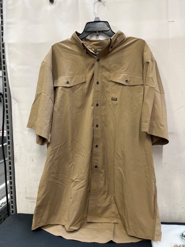 Photo 1 of ARIAT Men's Rebar Short Sleeve Made Tough Vent Shirt XL TALL