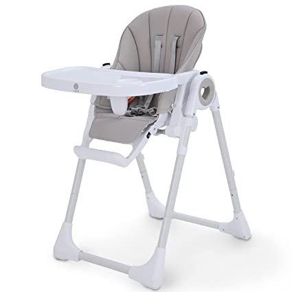 Photo 1 of 4 in 1 Baby High Chair, Foldable Booster Seats, Adjustable Height, Reclining Backrest and Footrest, Double Removable Tray, Highchair for Toddler and Infant
