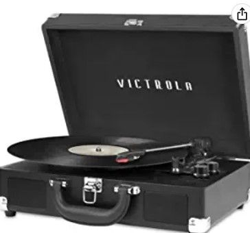 Photo 1 of Victrola Vintage 3-Speed Bluetooth Portable Suitcase Record Player with Built-in Speakers | Upgraded Turntable Audio Sound| Includes Extra Stylus | Black, Model Number: VSC-550BT-BK, 1SFA
SOLD FOR PARTS