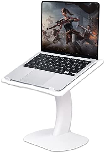 Photo 1 of Prima Zone Foldable Ergonomic Tablet/iPad/Laptop/MacBook Stand for Bed | High Laptop Stand for Desk White
