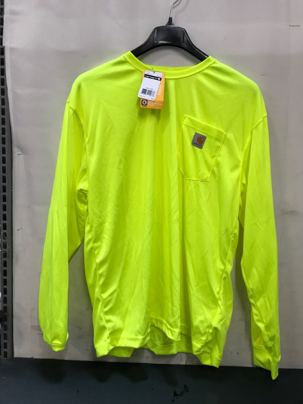 Photo 2 of Carhartt Men's Big and Tall High Visibility Force Color Enhanced Long Sleeve T-Shirt (L)