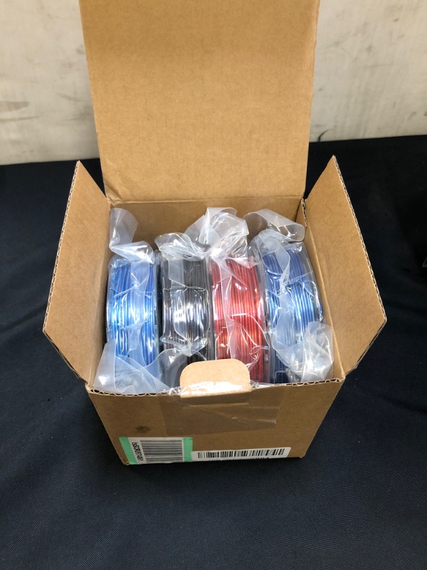 Photo 2 of 3D Printer Filament Bundle, PLA Filament Silk Shiny PLA Filament 1.75mm +/- 0.02mm, 3D Printing Filament 200g x 4 Spools
