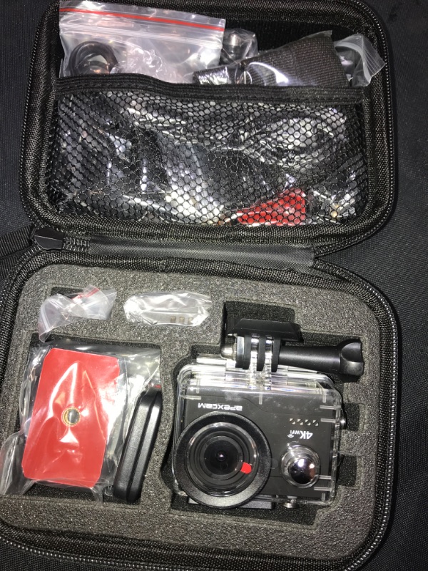 Photo 2 of Action Camera 4K Sports Camera 20MP 40M 170°Wide-Angle WiFi waterproof Underwater Camera with 2.4G Remote Control 2 Batteries 2.0'' LCD Ultra HD Camera with Mounting Accessories Kit [2021 NEW VERSION]