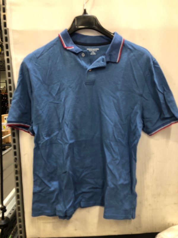 Photo 2 of Amazon Essentials Men's Regular-fit Cotton Pique Polo Shirt ( SIZE: LARGE ) 