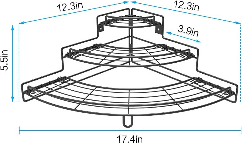 Photo 1 of 2 Pack Corner Spice Rack, 3-Tier Spice Organizer for Lazy Susan Cabinet, Spice Rack Organizer Seasoning Organizer for Countertop Counter Pantry Kitchen, Great for Storing Spice Jars
