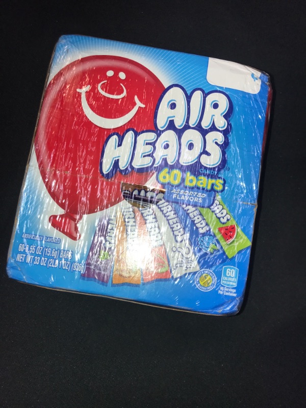 Photo 2 of Airheads Candy Variety Gravity Feed Box, 60 Individually Wrapped Assorted Fruit Bar. EXP 01/2024