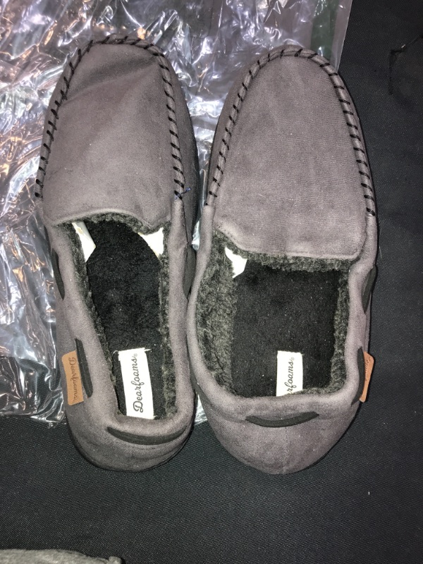 Photo 2 of Dearfoams Men's Microsuede Moccasin with Whipstitch Slipper. SIZE 11-12 