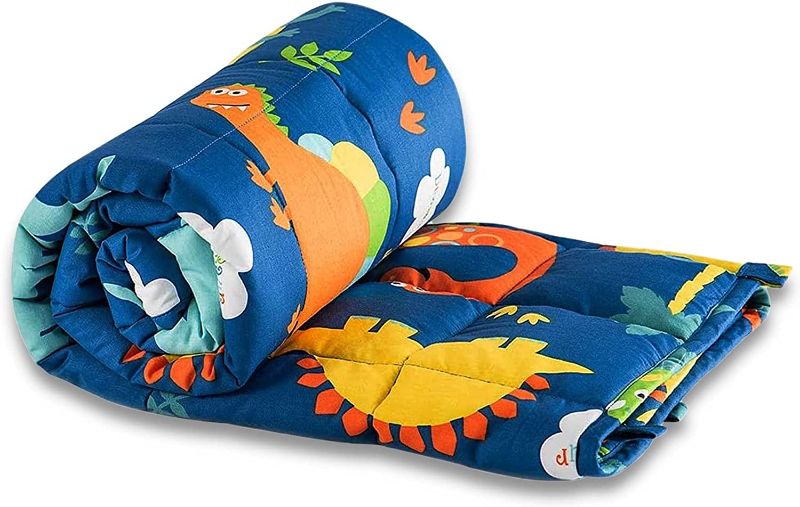 Photo 1 of Kids Blanket Dinosaur Blue Soft Toddler Child Comforter Cotton Blanket for Kids 36 x 48 inches 5 lbs
