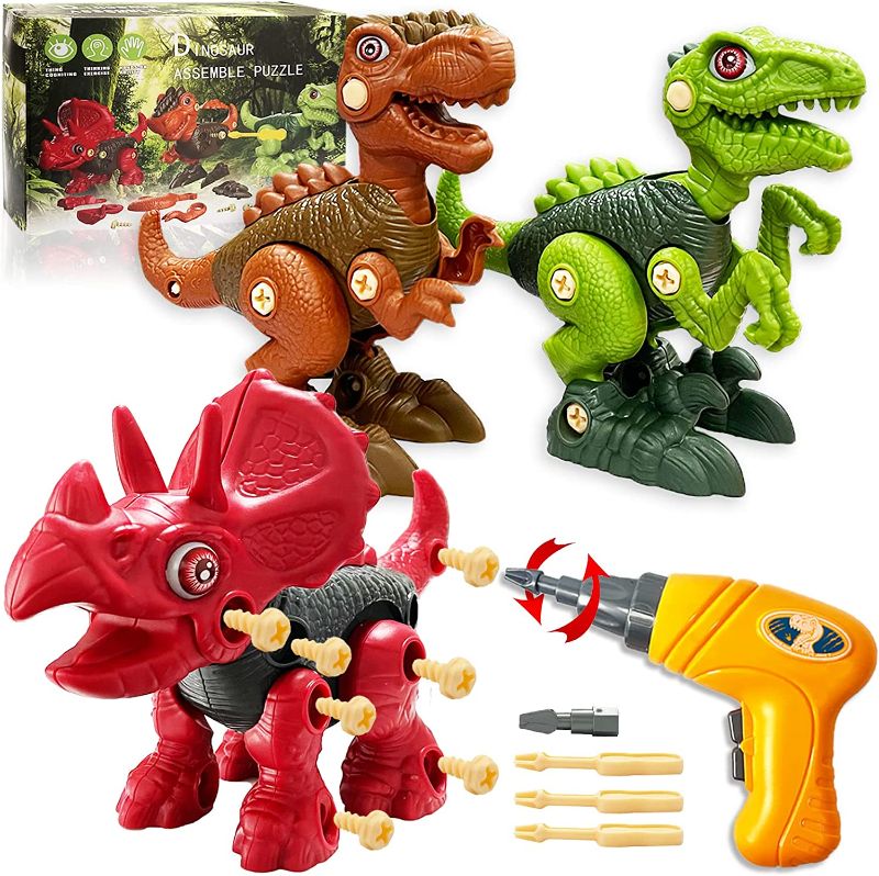 Photo 1 of Hrayipt Dinosaur Toys for Kids 3-5,Toys for 3 4 5 6 7 Year Old Boys?Take Apart Dinosaur Toys for Kids 5-7?Learning Educational Toys with Electric Drill.Birthday Gifts for Boys Girls and Toddler
