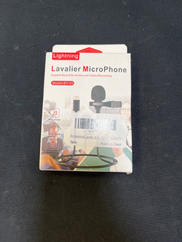Photo 2 of TEEHAY Professional Lavalier Lapel Microphone for iPhone, Interview Video Recording Omnidirectional Condenser Microphone for YouTube/TikTok/Facebook, for iPhone/iPad/8/11/X/XS/12/12 Pro(4.92ft)

