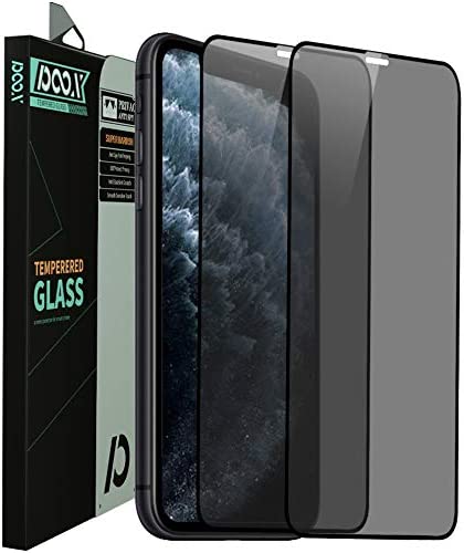 Photo 1 of ?POOX?for iPhone 12mini Privacy Glass Screen Protector, Anti-Spy Peeping filter Tempered Glass screen film Guard Full coverage Anti Scratch Anti glare Face ID compatitable (iPhone 12mini 5.4inch)
