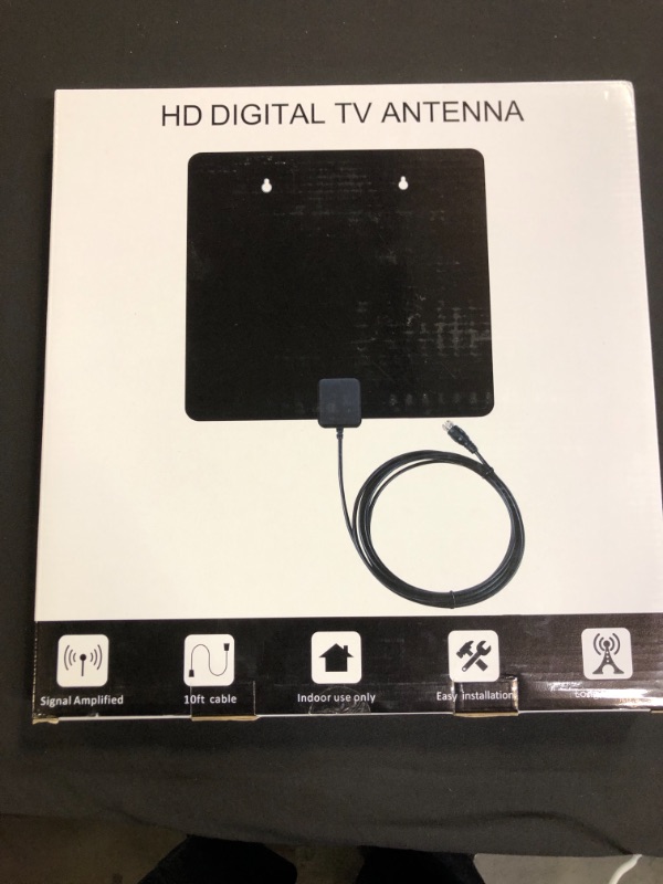 Photo 2 of HD Digital Indoor TV Antenna - Long Range Amplified 180 Miles Reception Support 4K 1080P for Television with Detachable Amplifier Signal Booster 13ft Coax HDTV Antenna Cable/AC Adapter (New Factory Sealed).