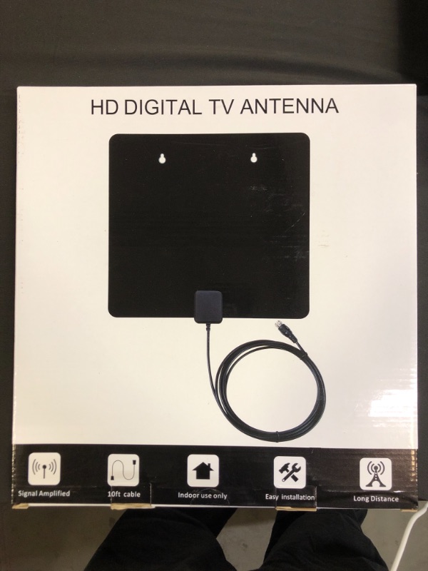 Photo 2 of HD Digital Indoor TV Antenna - Long Range Amplified 180 Miles Reception Support 4K 1080P for Television with Detachable Amplifier Signal Booster 13ft Coax HDTV Antenna Cable/AC Adapter (New Factory Sealed).