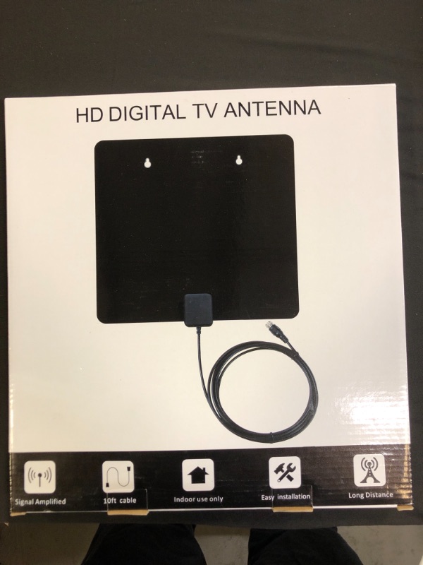 Photo 2 of HD Digital Indoor TV Antenna - Long Range Amplified 180 Miles Reception Support 4K 1080P for Television with Detachable Amplifier Signal Booster 13ft Coax HDTV Antenna Cable/AC Adapter (New Factory Sealed).