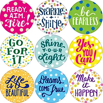 Photo 1 of Youngever 80 Pack Confetti Positive Sayings Accents 6 Inch
