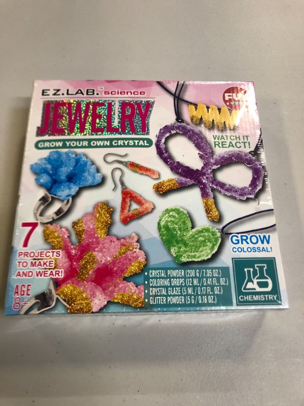 Photo 2 of Crystal Grow Jewelry Making Kit for Girls, FunKidz Crystal Growing Kit for Kids Fun Science Experiment Kits
