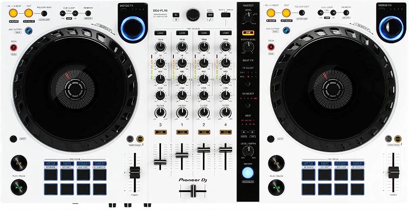 Photo 1 of Pioneer DJ DDJ-FLX6 4-deck Rekordbox and Serato DJ Controller - White
