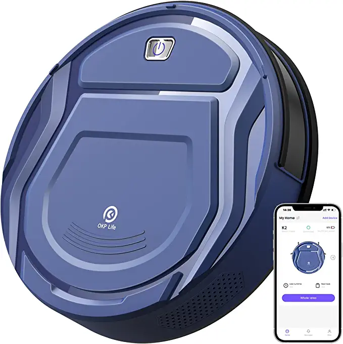 Photo 1 of OKP Life K2 Robot Vacuum Cleaner 1800 mAh, Blue
