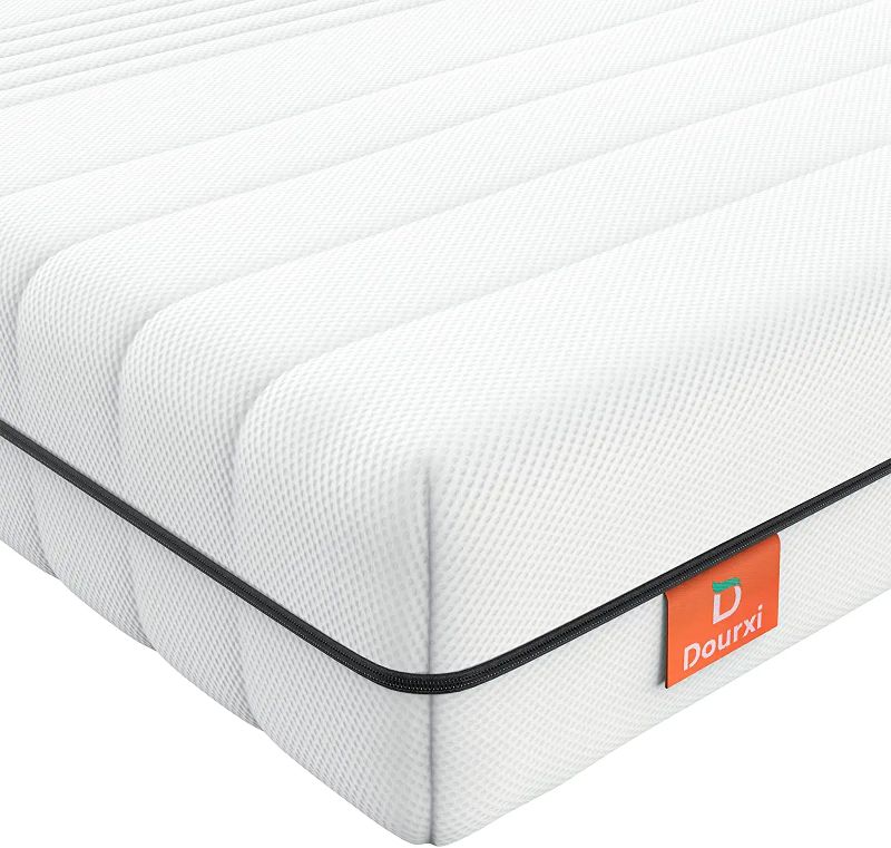 Photo 1 of Dourxi 6 Inch Crib Mattress, Dual Sided Comfort Baby Memory Foam Toddler Bed Mattress with 100% Breathable 3-D Spacer Cover for Infant and Toddler
