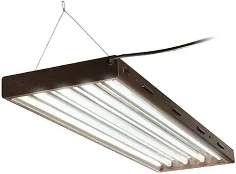 Photo 1 of Hydrofarm Agrobrite Designer T5, FLP44, 216W 4 Foot, 4-Tube Fixture with Lamps Fluorescent Grow Light, 4-Feet/4-Tube, Brown
