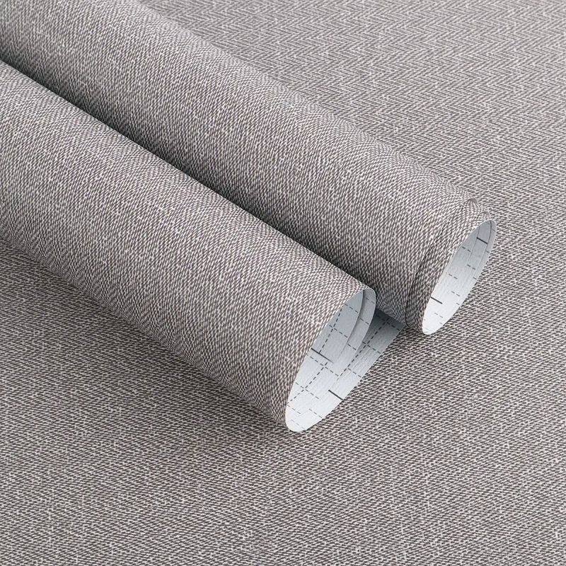 Photo 1 of 2PACK Brown Grasscloth Peel and Stick Wallpaper Removable Wallpaper Decorative Faux Linen Fabric Self Adhesive Wall Paper  Roll for Living Room Bedroom Shelf Liner Home Decor 15.7”x79”
