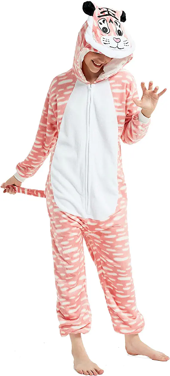 Photo 1 of BUCOTA Tiger Onesie Costume Adult Halloween Women's Novelty OnePiece Pajamas. SIZE S 
