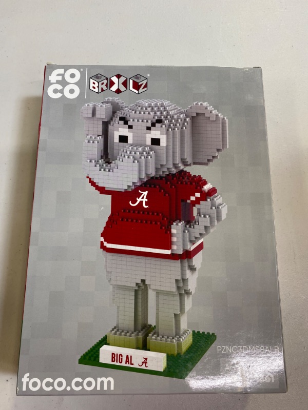 Photo 2 of Alabama Crimson Tide Ncaa 8" Thematic Brxlz 3d Building Blocks Set Mascot