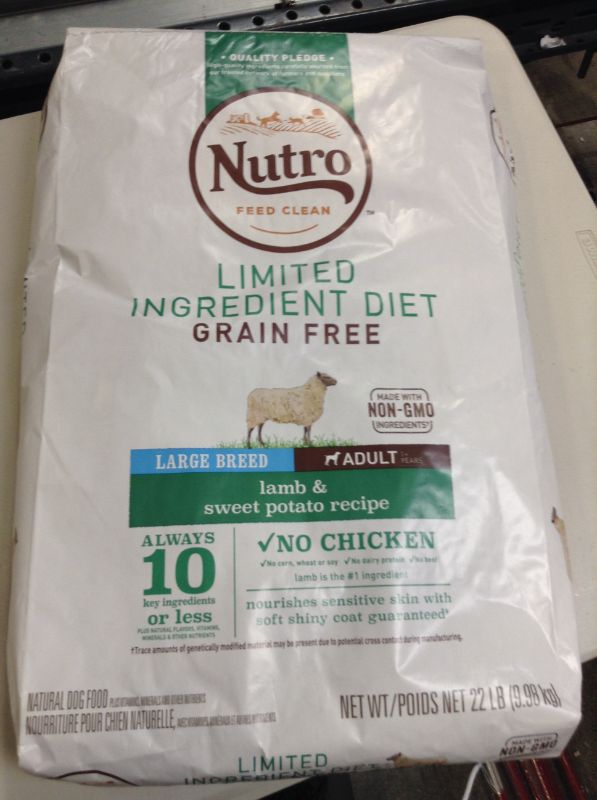 Photo 2 of Nutro Limited Ingredient Diet Adult Large Breed Dog Food Lamb & Sweet Potato 22 lbs