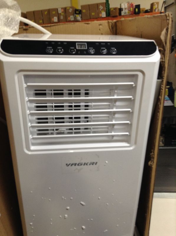 Photo 2 of VAGKRI Portable Air Conditioners 8000 BTU 3-in-1 AC Unit with Fan & Dehumidifier, Cools up to 250 sq. ft. ETL Protection with Side Handles & Casters, LED Display with Full-Function Remote Control, 24H On/Off Timer
