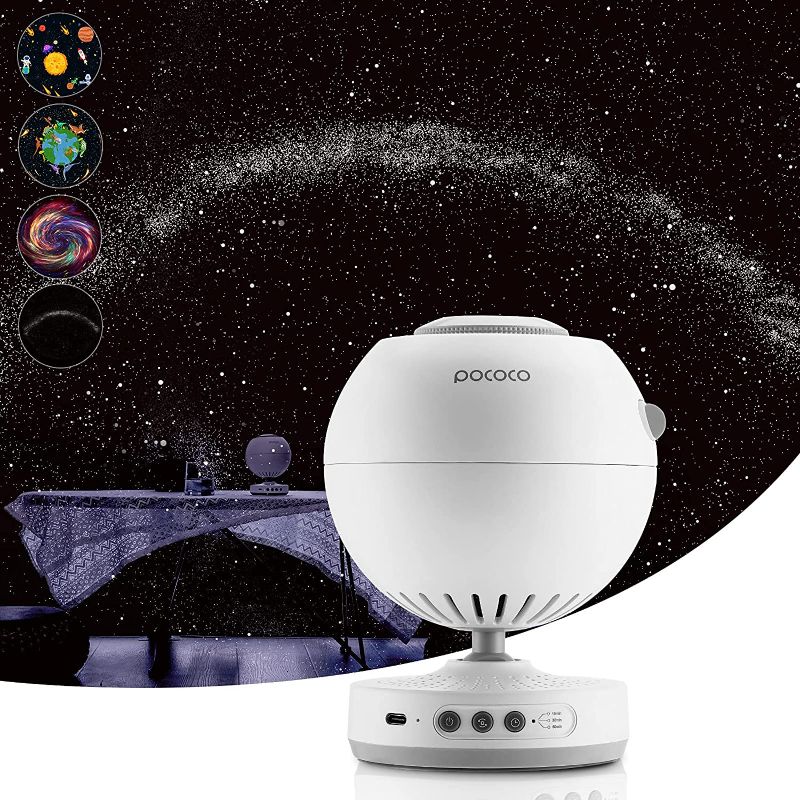 Photo 1 of Star Projector, POCOCO Galaxy Lite Home Planetarium Galaxy Projector with Real Starry Skylight Presentation, Galaxy Light Projector for Home Decoration, Night Light Ambiance
