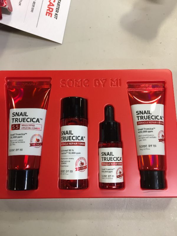 Photo 2 of [SOME BY MI] Snail Truecica Miracle Repair Starter Kit (Gel Cleanser 30ml+Toner 30ml+Serum 10ml+Cream 20g)
