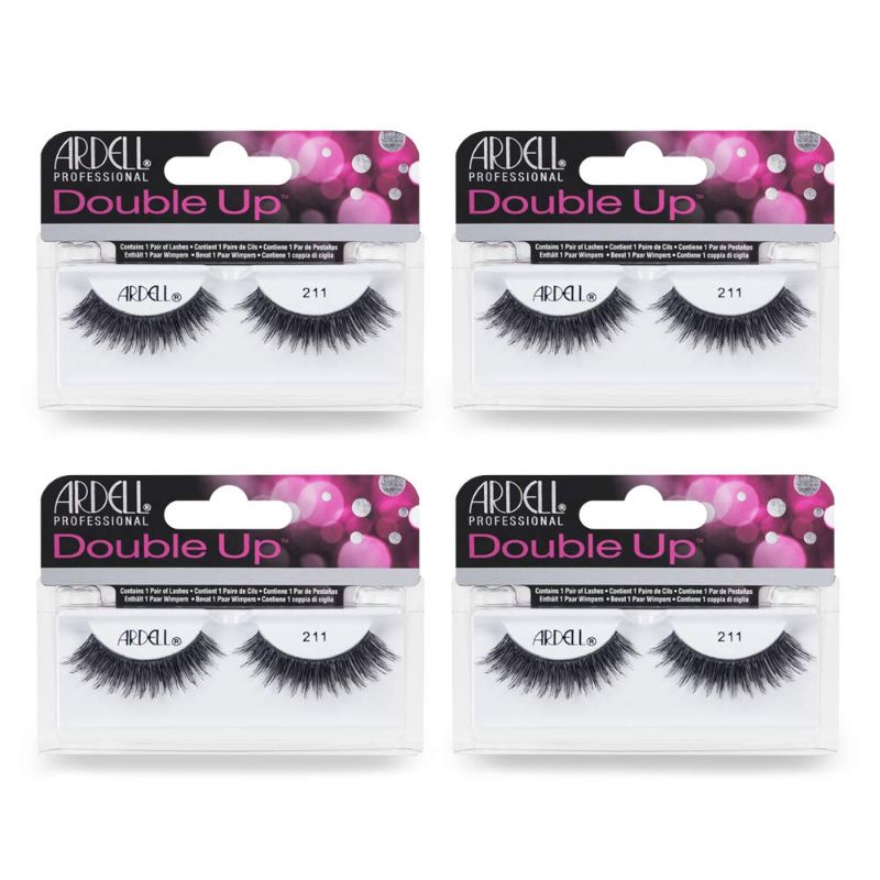 Photo 1 of Ardell False Eyelashes Double up 211, Delicate Feminine Aura effect, 4 pack
