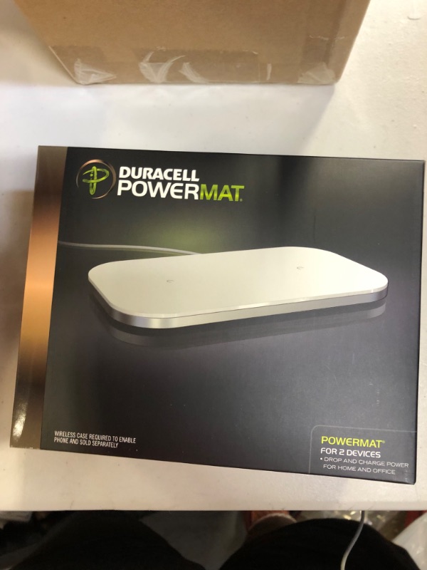 Photo 1 of Duracell Powermat2x PowerMat for 2 Devices (PMA compatible) - White
