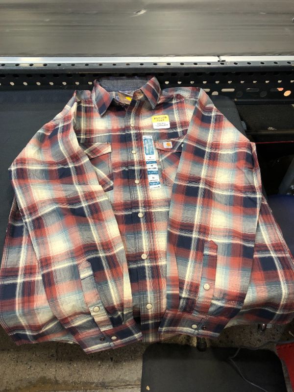 Photo 1 of Carhartt Men's Rugged Flex Bozeman Long Sleeve Shirt, SIZE M 