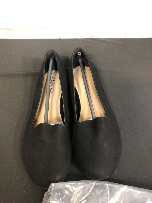 Photo 2 of Ataiwee Women's Wide Width Flats Shoes - Classic Black Round Dress Ballerina Shoes, SIZE 6 