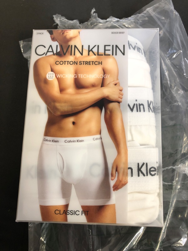 Photo 2 of Calvin Klein Men's Cotton Stretch Multipack Boxer Briefs, SIZE L 
