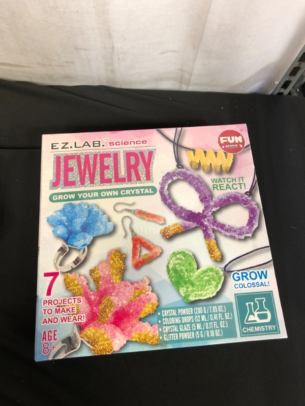 Photo 2 of Crystal Grow Jewelry Making Kit for Girls, FunKidz Crystal Growing Kit for Kids Fun Science Experiment Kits
