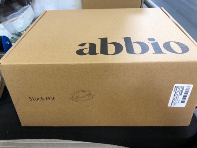 Photo 4 of Abbio Stock Pan + Lid, 6-Quart Capacity, 9.5” Diameter, Stainless Steel, Fully Clad Cookware, Induction Ready Pot, Oven & Dishwasher Safe, PFOA Free, Non Toxic, Stay Cool Handle
 ++FACTORY PACKAGED++