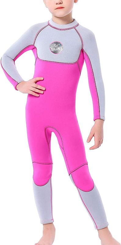 Photo 1 of 3mm Neoprene Dive Skin for Little Girls UV Protection One Piece Kids Wetsuit Quick Dry Swimmwear for Scuba Diving Swimming 4-5 Years
, SIZE 4-5 YRS 