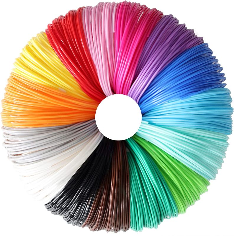 Photo 1 of 20 Bright Colors 1.75mm 3D Pen PLA Filament Refill, Each Color 10feet, Total 150 Feet 3D Pen/3D Printer PLA Sample Pack, Compatible with MYNT3D / SCRIB3D Printing Pen