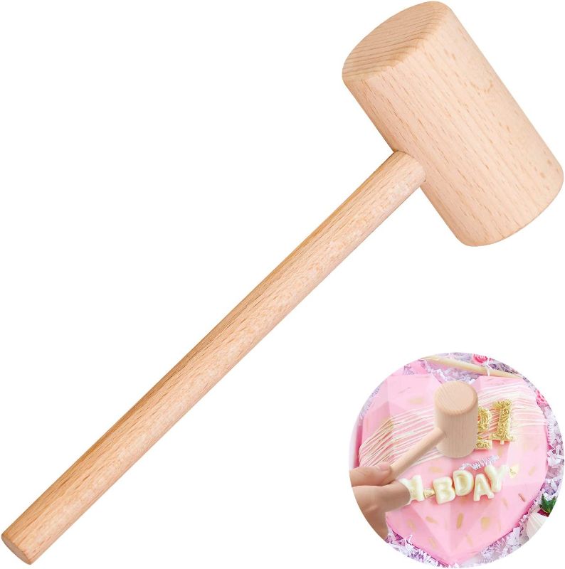 Photo 1 of 38 PCS  Wooden Mallet for Chocolate, Mini Wooden Hammer Multi-Purpose for Kids Toys Crab Lobster Mallets