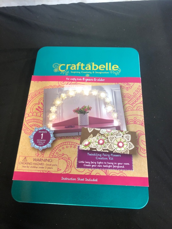 Photo 2 of Craftabelle – Twinkling Fairy Flowers Creation Kit – DIY Twinkle Lights for Bedroom – 106pc String Light Set with Accessories – DIY Arts & Crafts for Kids Aged 8 Years +
