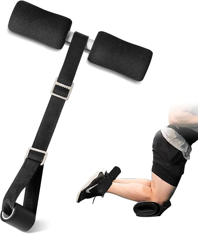 Photo 1 of Nordic Hamstring Curl Strap Machine, Adjustable Sit Up Assistant for Hamstring Curls, Spanish Squats, and Nordic Curl, Portable Ab Workout Equipment, 350+ Lbs Load
