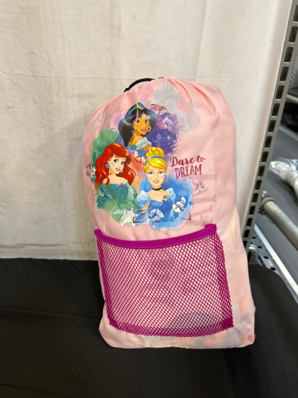 Photo 1 of Exxel Outdoors Disney Princess 4 pc Kids Camp Set Tent, Backpack, Sleeping Bag Flashlight